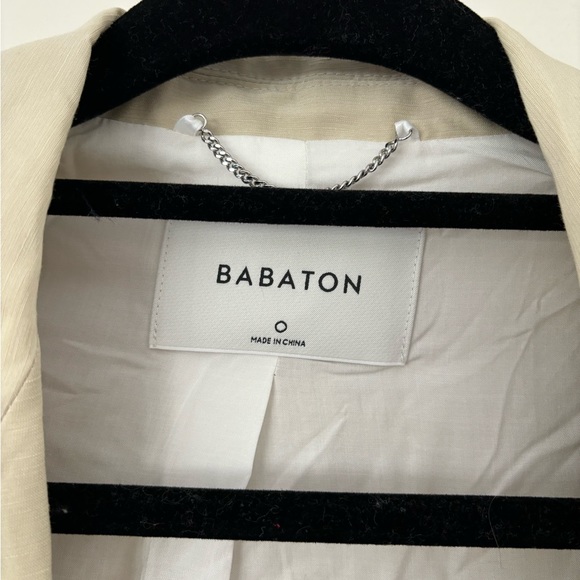 Beige Babaton Linen Blend Blazer - Picture 4 of 7